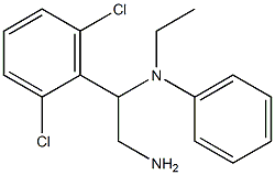 N-[2-amino-1-(2,6-dichlorophenyl)ethyl]-N-ethylaniline Struktur