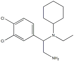 N-[2-amino-1-(3,4-dichlorophenyl)ethyl]-N-ethylcyclohexanamine Struktur