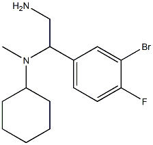 N-[2-amino-1-(3-bromo-4-fluorophenyl)ethyl]-N-cyclohexyl-N-methylamine Struktur