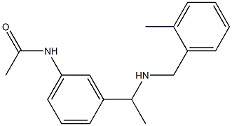 N-[3-(1-{[(2-methylphenyl)methyl]amino}ethyl)phenyl]acetamide Struktur