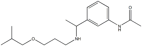 N-[3-(1-{[3-(2-methylpropoxy)propyl]amino}ethyl)phenyl]acetamide Struktur