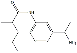 N-[3-(1-aminoethyl)phenyl]-2-methylpentanamide Struktur