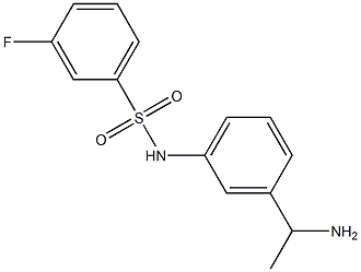 N-[3-(1-aminoethyl)phenyl]-3-fluorobenzenesulfonamide Struktur