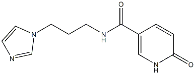 N-[3-(1H-imidazol-1-yl)propyl]-6-oxo-1,6-dihydropyridine-3-carboxamide Struktur