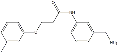 N-[3-(aminomethyl)phenyl]-3-(3-methylphenoxy)propanamide Struktur