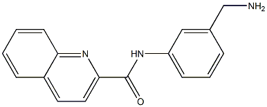 N-[3-(aminomethyl)phenyl]quinoline-2-carboxamide Struktur