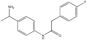 N-[4-(1-aminoethyl)phenyl]-2-(4-fluorophenyl)acetamide Struktur