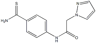 N-[4-(aminocarbonothioyl)phenyl]-2-(1H-pyrazol-1-yl)acetamide Struktur