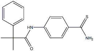 N-[4-(aminocarbonothioyl)phenyl]-2-methyl-2-phenylpropanamide Struktur