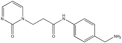 N-[4-(aminomethyl)phenyl]-3-(2-oxopyrimidin-1(2H)-yl)propanamide Struktur