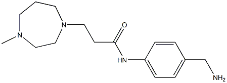 N-[4-(aminomethyl)phenyl]-3-(4-methyl-1,4-diazepan-1-yl)propanamide Struktur