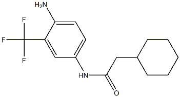 N-[4-amino-3-(trifluoromethyl)phenyl]-2-cyclohexylacetamide Struktur