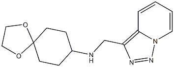 N-{[1,2,4]triazolo[3,4-a]pyridin-3-ylmethyl}-1,4-dioxaspiro[4.5]decan-8-amine Struktur