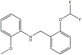 N-{[2-(difluoromethoxy)phenyl]methyl}-2-methoxyaniline Struktur