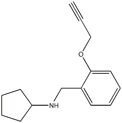 N-{[2-(prop-2-yn-1-yloxy)phenyl]methyl}cyclopentanamine Struktur