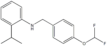 N-{[4-(difluoromethoxy)phenyl]methyl}-2-(propan-2-yl)aniline Struktur