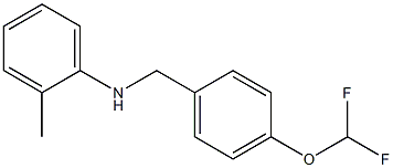 N-{[4-(difluoromethoxy)phenyl]methyl}-2-methylaniline Struktur