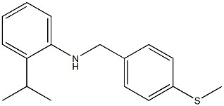 N-{[4-(methylsulfanyl)phenyl]methyl}-2-(propan-2-yl)aniline Struktur