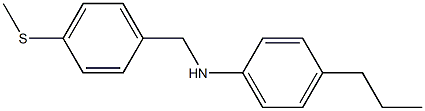 N-{[4-(methylsulfanyl)phenyl]methyl}-4-propylaniline Struktur