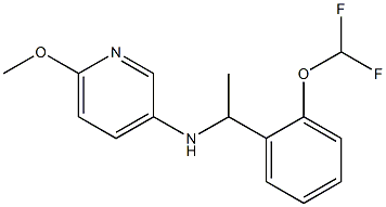 N-{1-[2-(difluoromethoxy)phenyl]ethyl}-6-methoxypyridin-3-amine Struktur