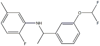 N-{1-[3-(difluoromethoxy)phenyl]ethyl}-2-fluoro-5-methylaniline Struktur