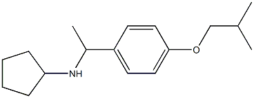 N-{1-[4-(2-methylpropoxy)phenyl]ethyl}cyclopentanamine Struktur