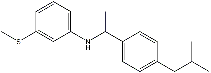 N-{1-[4-(2-methylpropyl)phenyl]ethyl}-3-(methylsulfanyl)aniline Struktur