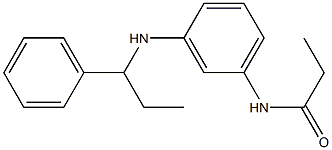 N-{3-[(1-phenylpropyl)amino]phenyl}propanamide Struktur