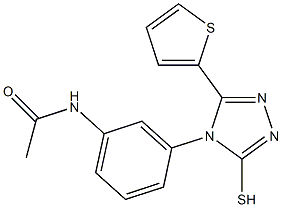 N-{3-[3-sulfanyl-5-(thiophen-2-yl)-4H-1,2,4-triazol-4-yl]phenyl}acetamide Struktur