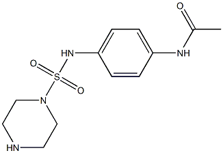 N-{4-[(piperazine-1-sulfonyl)amino]phenyl}acetamide Struktur