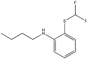 N-butyl-2-[(difluoromethyl)sulfanyl]aniline Struktur