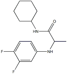 N-cyclohexyl-2-[(3,4-difluorophenyl)amino]propanamide Struktur