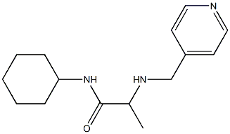 N-cyclohexyl-2-[(pyridin-4-ylmethyl)amino]propanamide Struktur