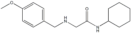 N-cyclohexyl-2-{[(4-methoxyphenyl)methyl]amino}acetamide Struktur