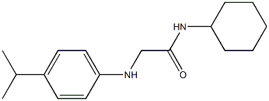 N-cyclohexyl-2-{[4-(propan-2-yl)phenyl]amino}acetamide Struktur