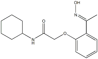 N-cyclohexyl-2-{2-[1-(hydroxyimino)ethyl]phenoxy}acetamide Struktur