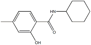 N-cyclohexyl-2-hydroxy-4-methylbenzamide Struktur