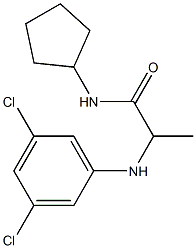 N-cyclopentyl-2-[(3,5-dichlorophenyl)amino]propanamide Struktur