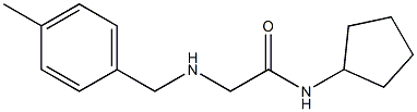 N-cyclopentyl-2-{[(4-methylphenyl)methyl]amino}acetamide Struktur