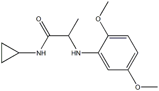 N-cyclopropyl-2-[(2,5-dimethoxyphenyl)amino]propanamide Struktur