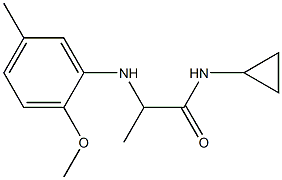N-cyclopropyl-2-[(2-methoxy-5-methylphenyl)amino]propanamide Struktur