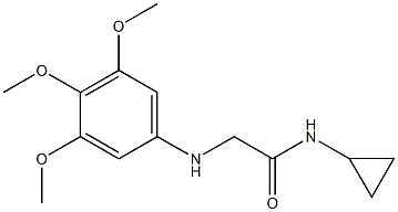 N-cyclopropyl-2-[(3,4,5-trimethoxyphenyl)amino]acetamide Struktur