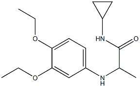 N-cyclopropyl-2-[(3,4-diethoxyphenyl)amino]propanamide Struktur