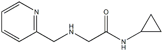 N-cyclopropyl-2-[(pyridin-2-ylmethyl)amino]acetamide Struktur