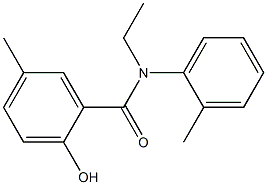 N-ethyl-2-hydroxy-5-methyl-N-(2-methylphenyl)benzamide Struktur