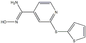 N'-hydroxy-2-(thiophen-2-ylsulfanyl)pyridine-4-carboximidamide Struktur