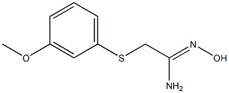 N'-hydroxy-2-[(3-methoxyphenyl)sulfanyl]ethanimidamide Struktur