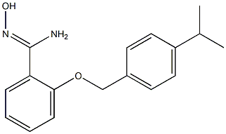 N'-hydroxy-2-{[4-(propan-2-yl)phenyl]methoxy}benzene-1-carboximidamide Struktur