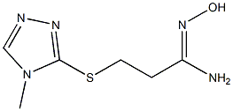 N'-hydroxy-3-[(4-methyl-4H-1,2,4-triazol-3-yl)sulfanyl]propanimidamide Struktur