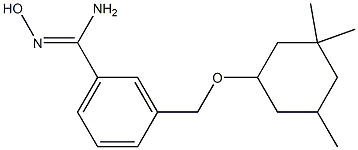 N'-hydroxy-3-{[(3,3,5-trimethylcyclohexyl)oxy]methyl}benzene-1-carboximidamide Struktur